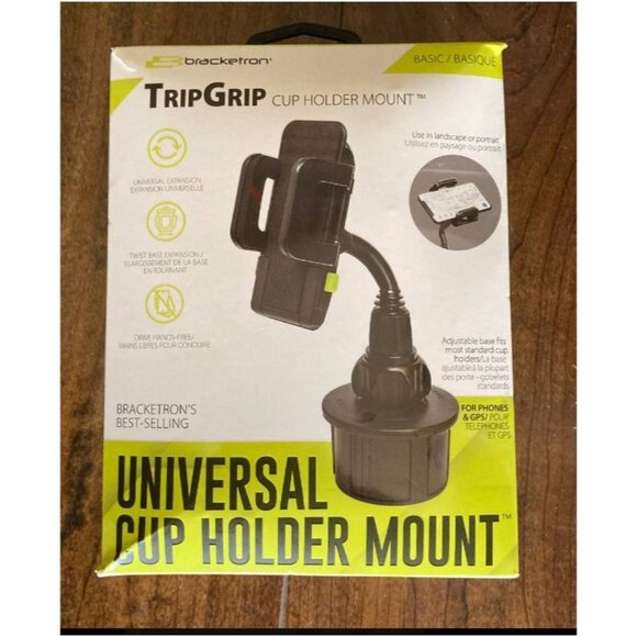 Bracketron Black Trip Grip Cup Holder Mount Adjustable For Cars - Picture 3 of 10